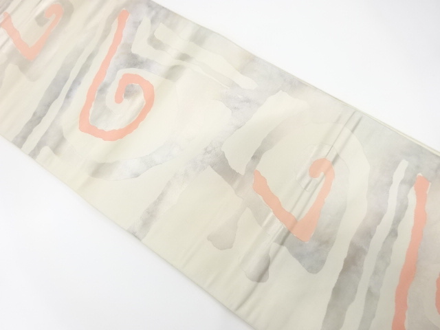 未使用品　抽象模様織り出し　袋帯